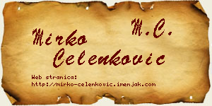 Mirko Čelenković vizit kartica